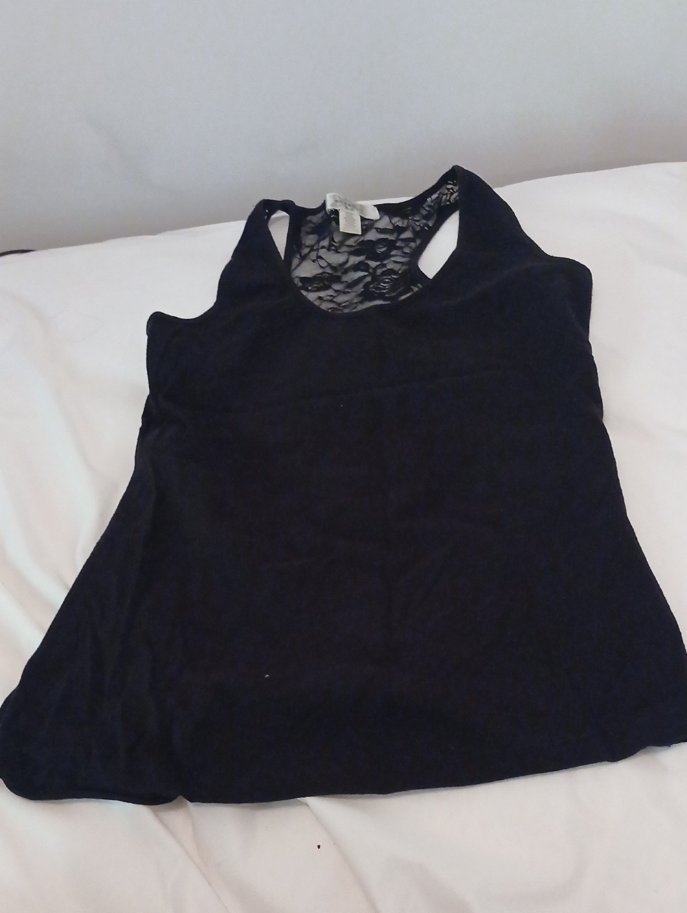 Bozzolo Black Lace-Back Racerback Tank